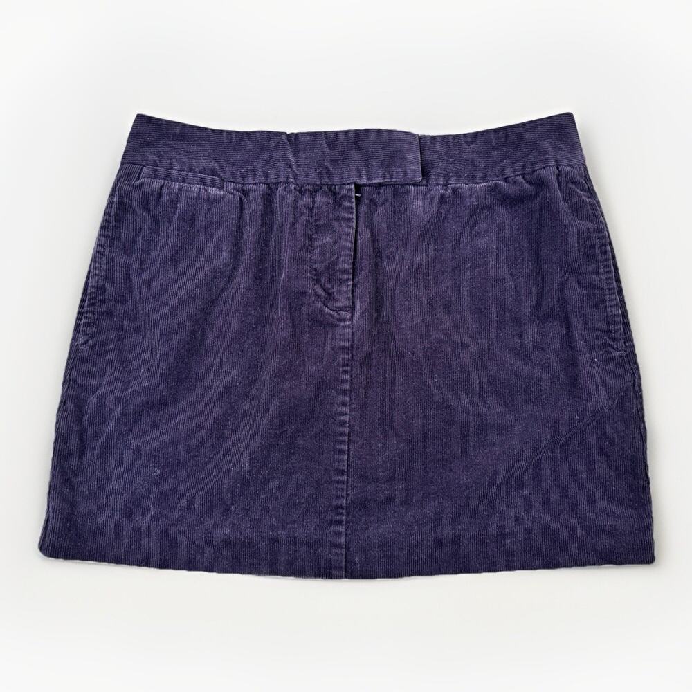J. Crew Factory Purple Mini Skirt Corduroy Retro 100% cotton